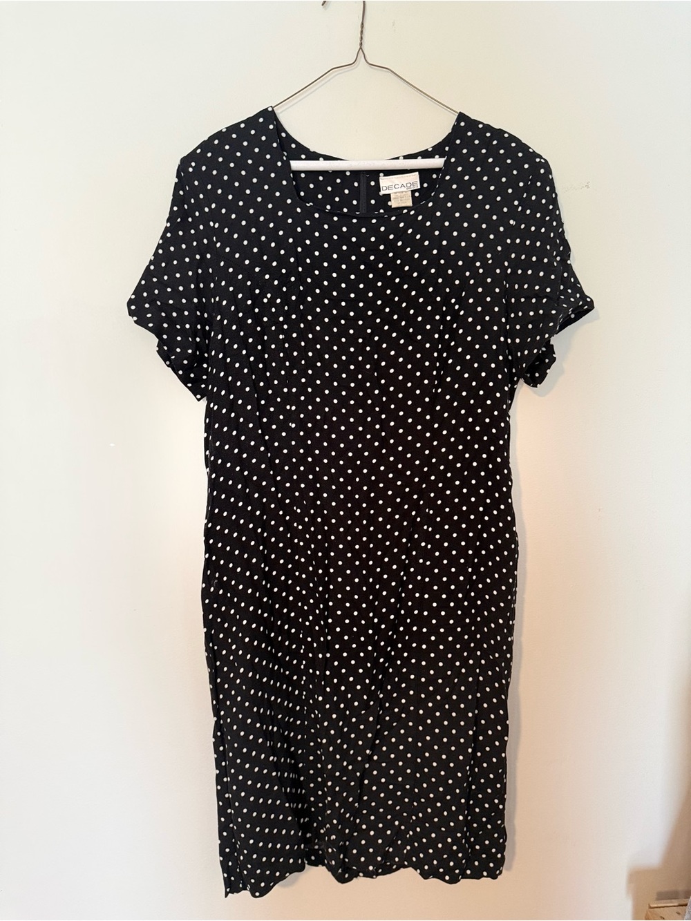 Decade Designs Polka Dot Black Shift Dress -